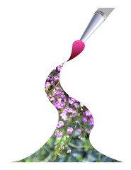 Décoration, peinture et motif floral