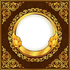 Gold vintage frame