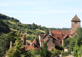 Fototapeta na wymiar Autoire, oficjalna najpiękniejszych miejscowości we Francji