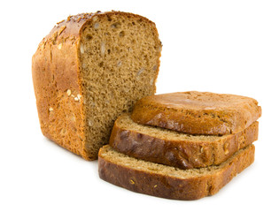 Bread isolated on a white