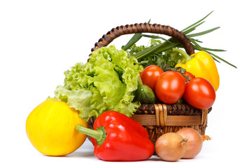 Still-life with fresh vegetables