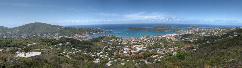 Fototapeta na wymiar Saint Thomas Panoramic, US Virgin Islands