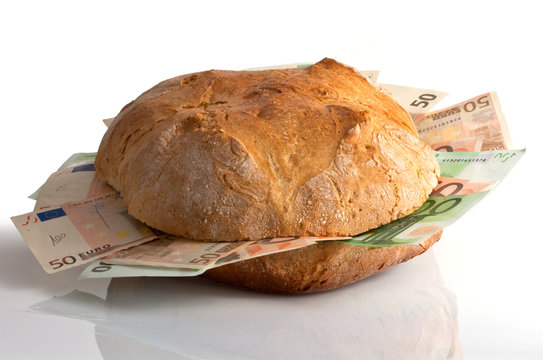 Panino imbottito con banconote