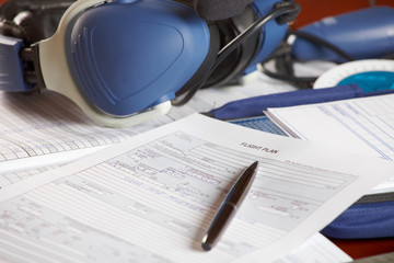 Airplane pilot equipment © Monika Wisniewska