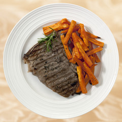 Steak and Sweet Potato Fries