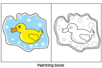 Paiinting book wiith duck