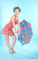 beautiful girl with umbrella