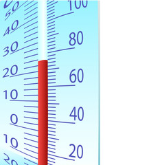 Thermometer illustration on a white background