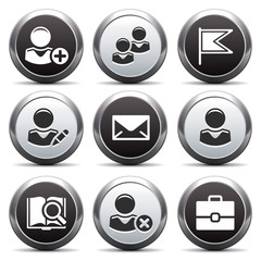 Metal button with icon 1