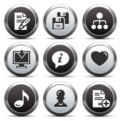 Metal button with icon 10