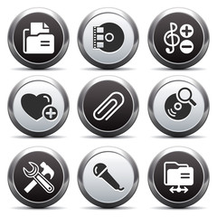 Metal button with icon 11