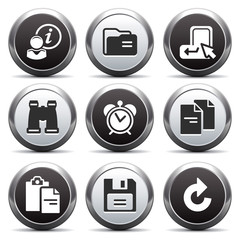 Fototapeta premium Metal button with icon 3
