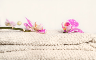 Orchidee auf Handtücher