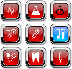 Medical icons.