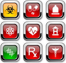 Medical icons.