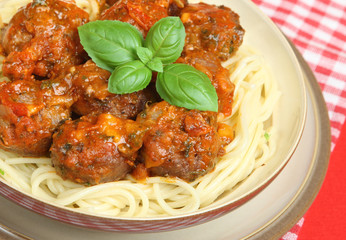 Italian Meatballs and Spaghetti