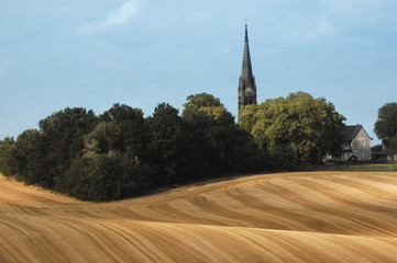 Der Kirchturm von Storcha - Oberlausitz