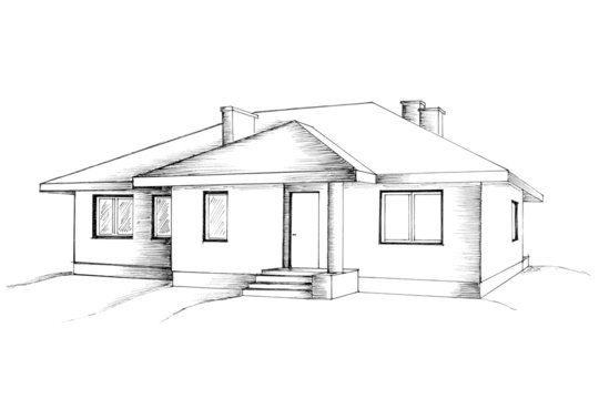 manual drawing of the house