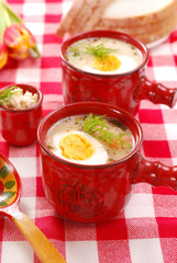 white borscht with horseradish for  easter