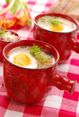 white borscht with horseradish for  easter