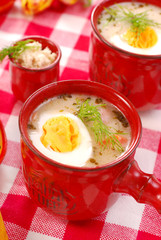 white borscht with horseradish for  easter