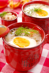 white borscht with horseradish