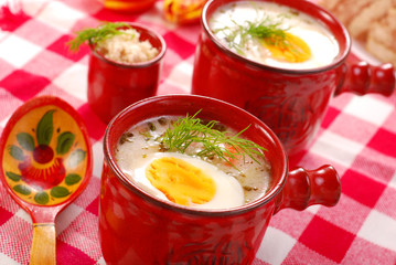 white borscht with horseradish