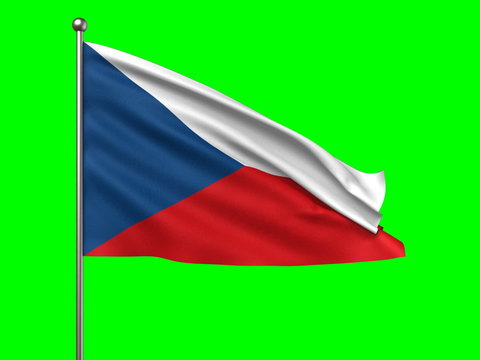 flag of Czech Republic, seamless loop