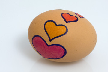 uovo con cuori