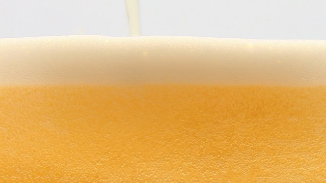 Cool fresh beer bubbles