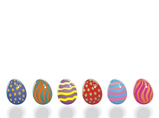 kolorowe pisanki wielkanocne © Lasa