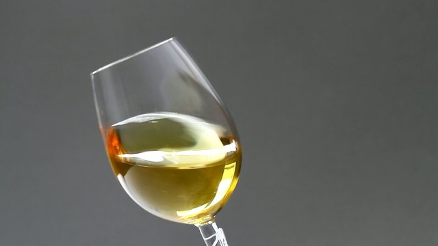 glass of riesling wine