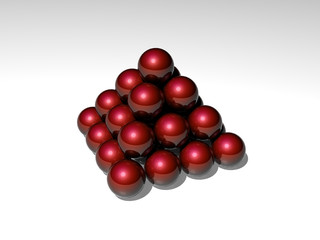 3d balls on white