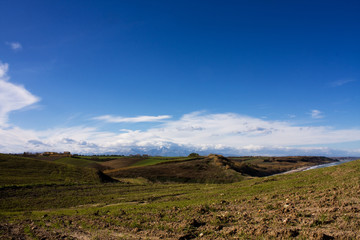From the countryside to the mountains and the blue sky