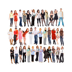 group isolated on white