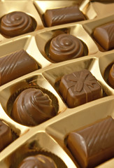 Chocolate sweets in an  box