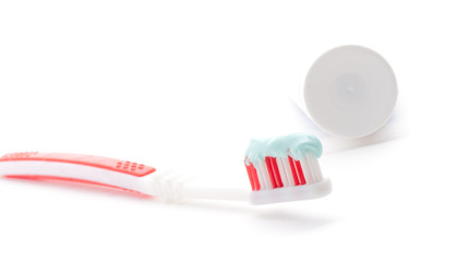 Red toothbrush