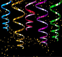 Party streamers. Vector