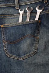 jeans tasca chiavi
