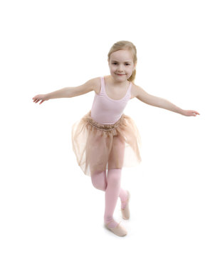 little girl showing ballet exsercise