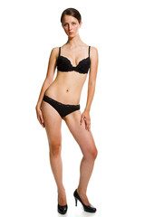 Naklejka premium Girl posing in underwear