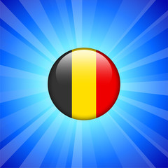 Fototapeta premium belgium Flag Icon on Internet Button