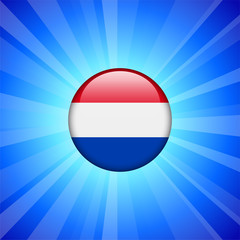 Netherlands Flag Icon on Internet Button