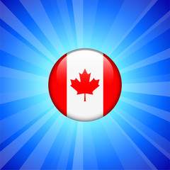 Canada Flag Icon on Internet Button