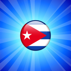 Cuba Flag Icon on Internet Button