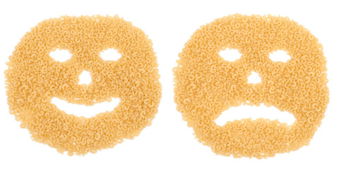attractives smiling and crying pasta