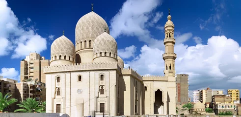 Deurstickers Moskee van Abu El Abbas Masjid, Alexandrië, Egypte. © BRIAN_KINNEY