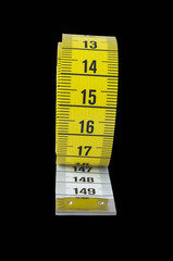 Yellow measuring tape.