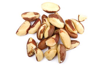 The Brazilian nut on white