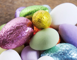 Colourful easter eggs